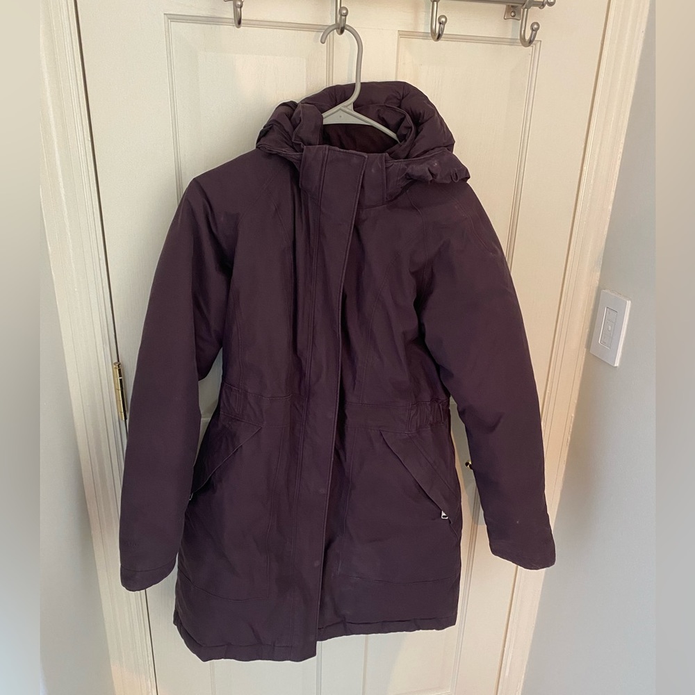 Purple North face Parka